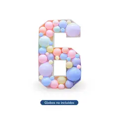 GENERICO - DECO CAJA NUMERALES 100CM 6