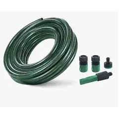 OKAY - Manguera Reforzada 1/2 Pulgada 30 Mts Mas Pistola Y Acoples Color Verde