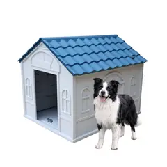 COOL PETS - Casa Para Perro Grande 98x84x82Cm Techo Azul