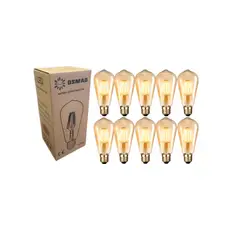 GENERICO - Pack X10 Ampolletas Filamento Led Edison 4w Retro Vintage Lu Luz Luz cálida