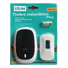 IRM - Timbre Inalámbrico Casa A Pila Mando A 100 Mts De Distancia