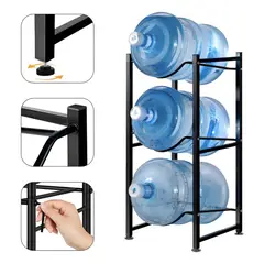 OKAY - Estante Organizador Rack 3 Botellones Agua 20lts Negro