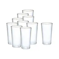 GENERICO - Set 10 Vasos Acrilico Bebidas 300mL Vasos Transparente