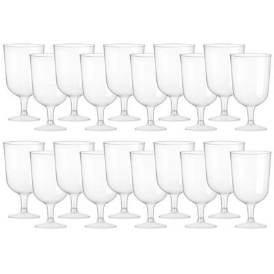 Generico Set 20 Copas Vino Bebidas Acrilico 177Ml Copas