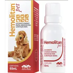 GENERICO - Hemolitan Pet 60ml Suplemento Para Perro Gato Y Aves