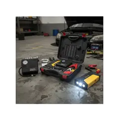 IRM - Partidor Bateria Auto Mas Inflador Ruedas Digital Powerbank Linterna Emergencia Calidad FIGOIMPORT