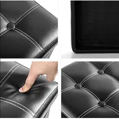 GENERICO - Baul Tomy Plegable Ecocuero Asiento 38cm Puff Pouf Caja