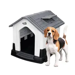 COOL PETS - Casa Para Perro Pequeña Gris 73x60x66cm