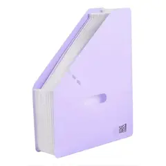 OKAY - Revistero Expandible De Plástico 12 Divisiones Color Lila