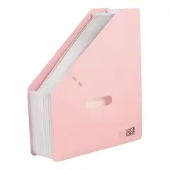 OKAY - Revistero Expandible De Plástico 12 Divisiones Color Rosa