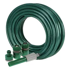 OKAY - Manguera Jardín Reforzada 1/2 Pulgada 25 Mts Mas Accesorios Color Verde