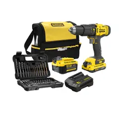 STANLEY - Kit taladro percutor 13mm 20V + acces SCD711DMSA-B2.