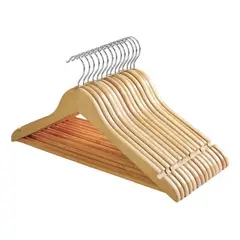 OKAY - Colgadores Ganchos Ropa Madera Antideslizantes X 21 U
