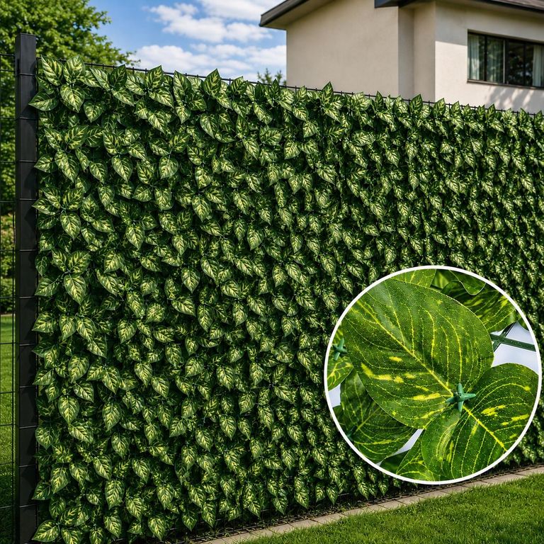 Malla de Hojas Cerca Diseño Enredadera Decoración 3x1m - Verde - Talla Única a $19.990