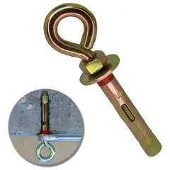 BELIDASHOP - Pack 10 Anclaje Cáncamo Cerrado Métrico M10 x 60 mm