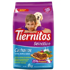 TIERNITOS - Alimento para Cachorro-Carne leche y cereal -21kg