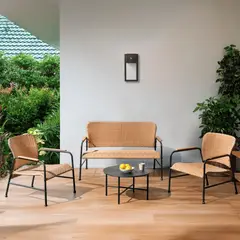 GENERICO - Juego terraza living 4 personas beige