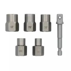 DEWALT - Set 5 Dados extractores Maxfit + Adaptador 1/4 Dwafbextract5