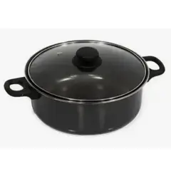 GENERICO - Set De Batería Antiadherente 7pzs Set De Ollas Granito Negro