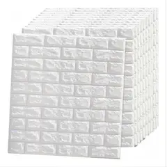 OKAY - Pack 10 Lamina Papel Mural Autoadhesivo 3d Ladrillo 70x77