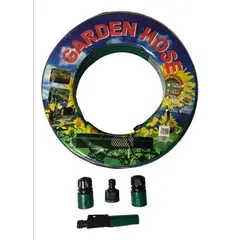 GENERICO - Manguera 30mts De Riego Mallada 12 Con Accesorios De Riego Verde