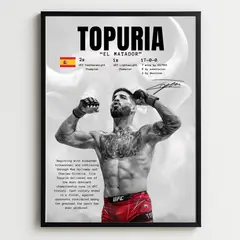 GENERICO - Cuadro De Ilia Topuria Ufc 2026 Peleador MMA + Marco