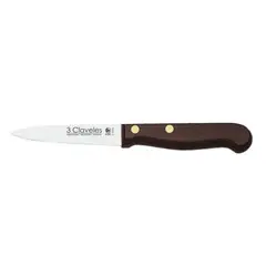 3 CLAVELES - Cuchillo Inox Verduras 9 cm Mango Madera