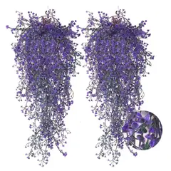 ATURE - 2 Pcs De Plantas Artificiales Colgante Vid De Flores 80cm