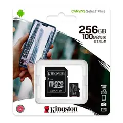 KINGSTON - Memoria Micro SD De 256gb Clase 10 Full Hd 100mb/s