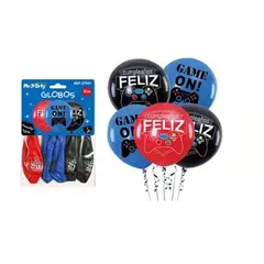 GENERICO - Globos de látex control de juego 30cm 5pcs