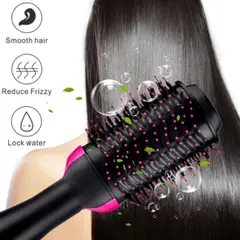 GENERICO - Cepillo Secador y Alisador 3 en 1 Anti Frizz. Seca, Alisa y Da Volumen en un Solo Paso