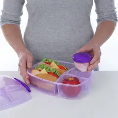 SISTEMA - Lonchera de 3 Secciones para Almuerzo de 2,0 Lts- Fabricado en Nueva Zelandia