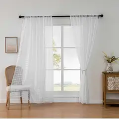 OKAY - Cortina Velo Cuadrille 140x220cm 2paño Blanco