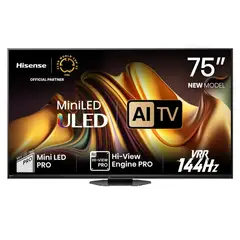 HISENSE - Televisor 75U8N 75" Mini-LED Pro ULED 4K Google TV - Caja Reciclada