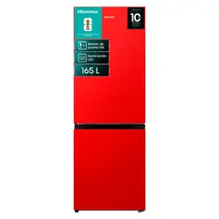 HISENSE - Refrigerador Bottom Freezer RB215NR 165 L Rojo - Caja Reciclada
