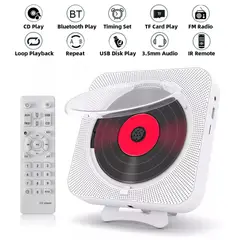 DANWEILE - Pantalla LED Reproductor de CD portátil Altavoces Bluetooth estéreo