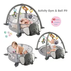 TOYUN TOYUN - Gimnasio 3en1 Estera Para Gatear Tapete De Juego Elefante