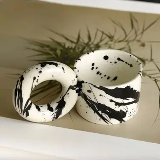SANTU HOME & DECO - Tazón Mug con Diseño Donuts Tinta de Cerámica 250 ml