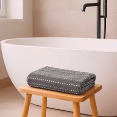 NAUTICA - Toalla de Baño Stripe Home 100% algodón76x137cm gris