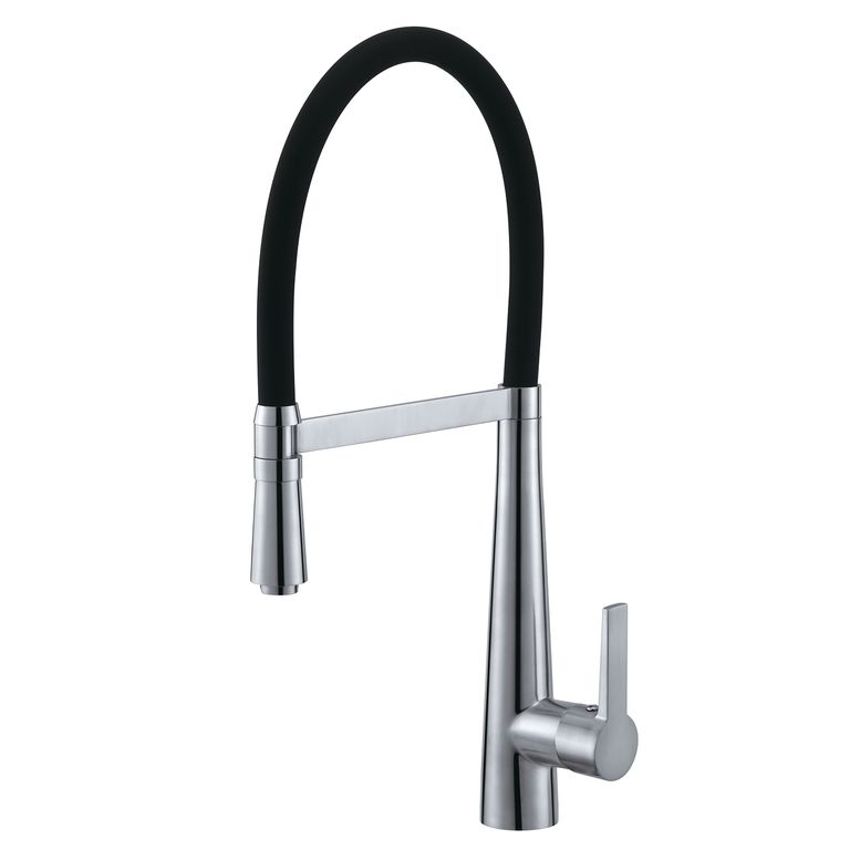 Grifería Monomando Cocina con caño extraible Forte Negro 31008B