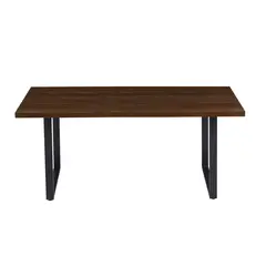 CORI CORI - Mesa de Comedor Estilo Industrial 160x90 MDF4 cm Grosor Madera Oscura