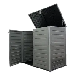 IMPORTCLICK - Bodega Baúl Multiuso Exterior Jardín 1170 LT Negro 82x140x125 CM.