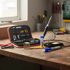 GENERICO - Kit Cautín Eléctrico Profesional 60W Temperatura Ajustable para Electrónica FIGOIMPORT