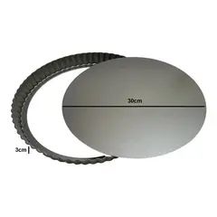 PASTELERIUS - Pack x3 Moldes Desmontables Molde Desmontable Tarta 26 28 30cm Molde tartaleta Pie Moldes reposteria