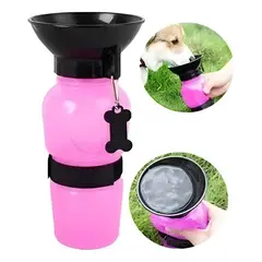 GENERICO - Bebedero Termo Portátil Botella De Agua Paseo De Perros Rosa