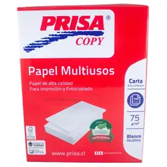 PRISA - Resma Papel Tipo Carta - 500 Hojas - 75 gr
