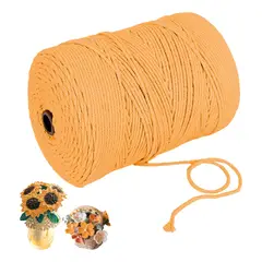 KINDA NICE - Cuerda Algodón Torcida Para Manualidad 3mmx500m Tejer Y Diy