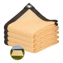 KUANGYE - Malla Sombra Vela Tela Lona Toldos 3x3 Raschel 80% Sombra