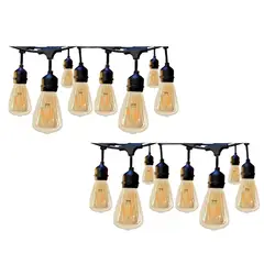 GENERICO - Pack 2 Guirnalda Decoración 10 Metros 10 Ampolletas