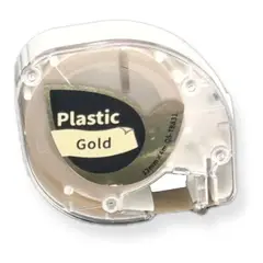 GENERICO - Cinta Etiquetas Para Impresora P12 Compatible Con Dymo Letratag Dorado glitter
